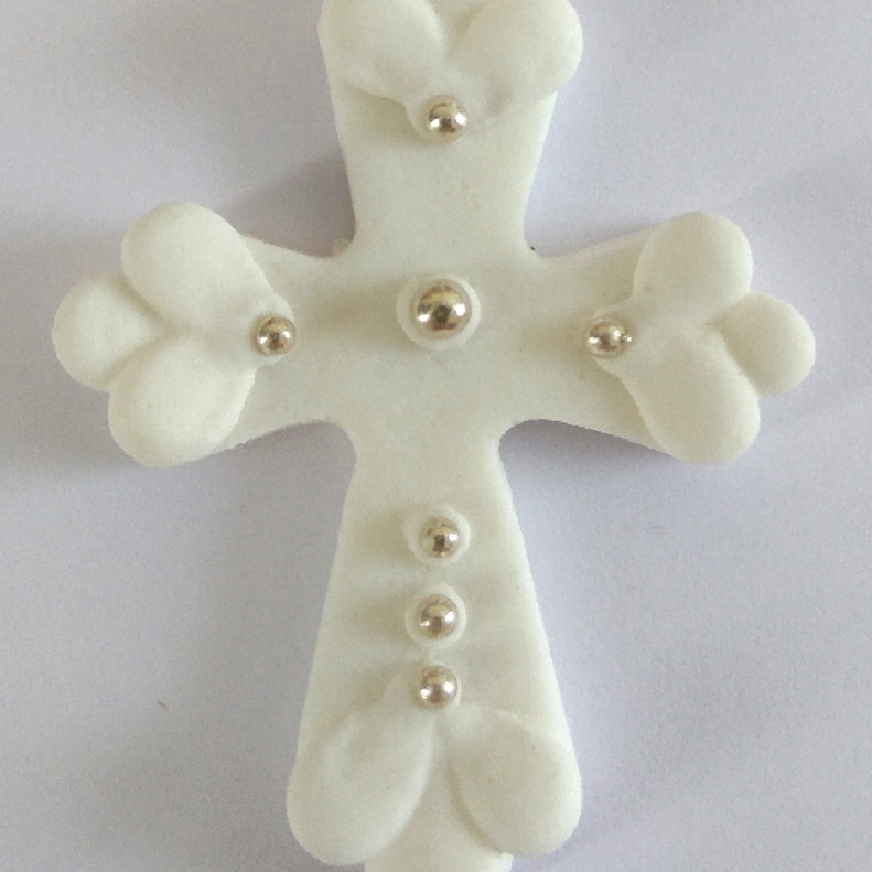 Хрестик зі срібною посипка 6уп / 50шт